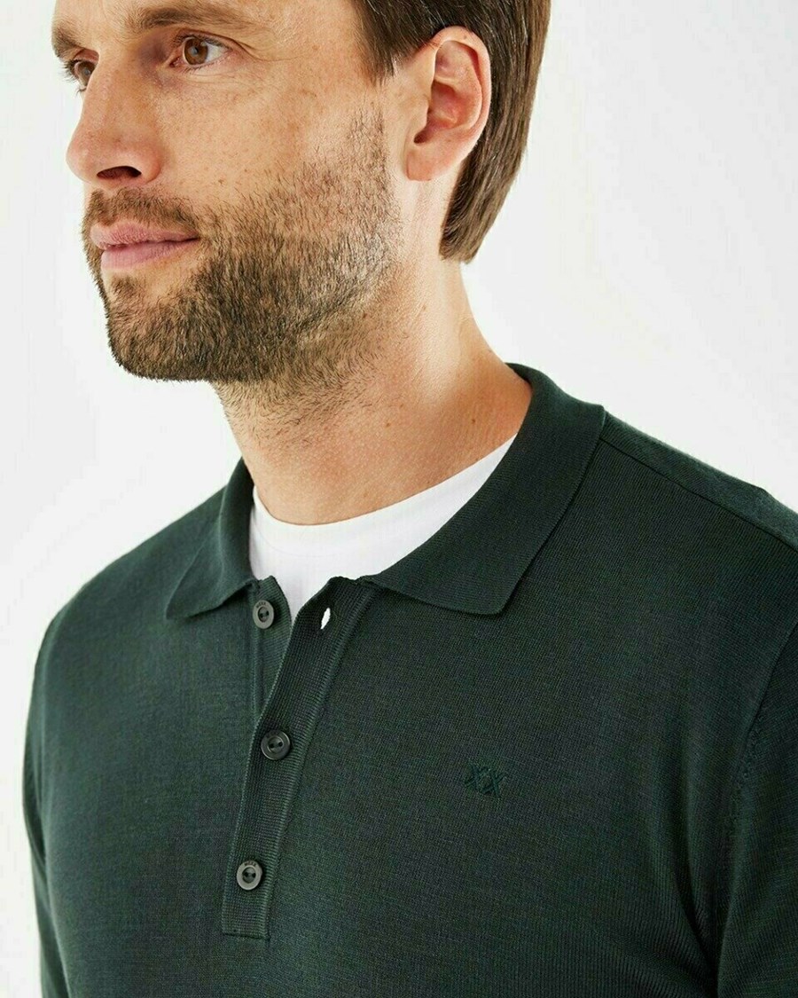 Mexx TYLOR Polo LS Dark Green Zielone | DKREJ6895