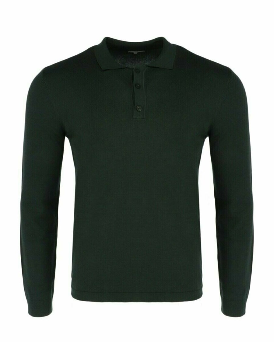 Mexx TYLOR Polo LS Dark Green Zielone | DKREJ6895