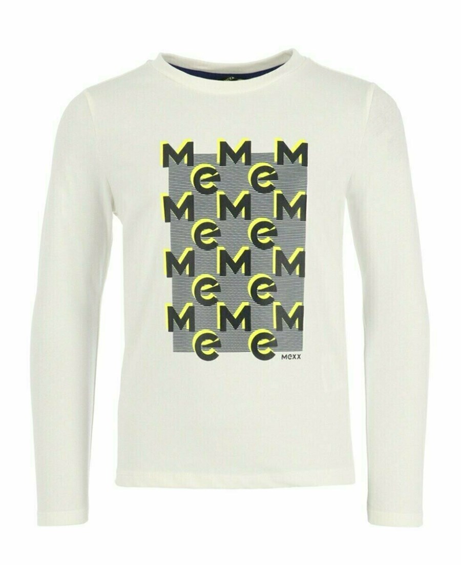 Mexx T-Shirt LS Off white Białe | DCLGF8375