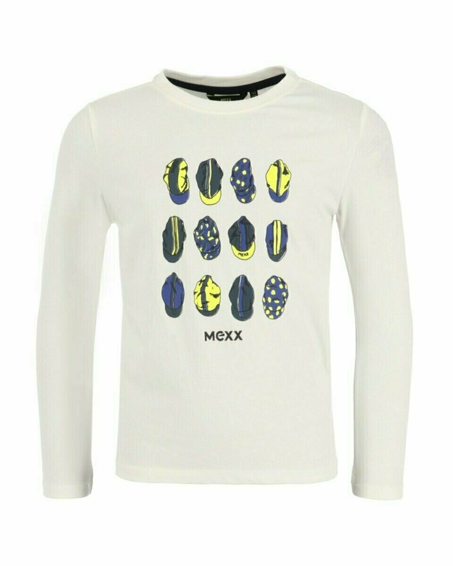 Mexx T-Shirt LS Off white Białe | NSQID9417