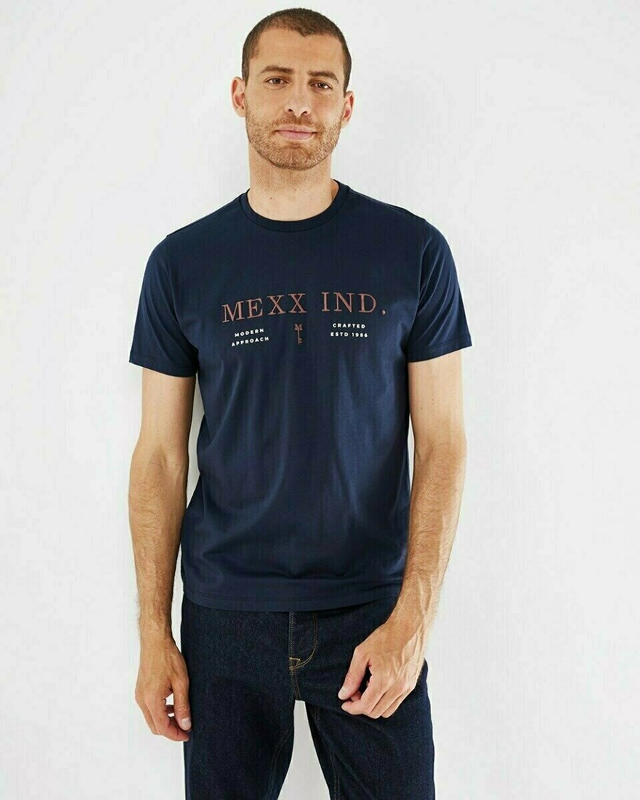 Mexx T-Shirt SS Navy Niebieskie | EIDUB5302