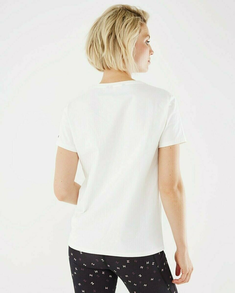 Mexx T-shirt V-Neck Offwhite Białe | GIKBU6928