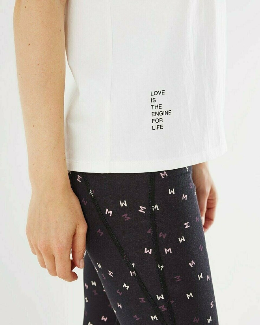 Mexx T-shirt V-Neck Offwhite Białe | GIKBU6928
