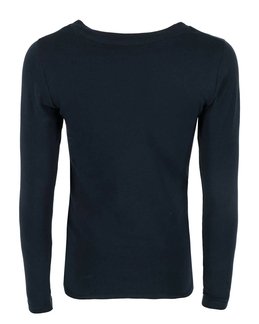 Mexx T-shirt logo carrier in glitter Navy Niebieskie | YPFNA9430
