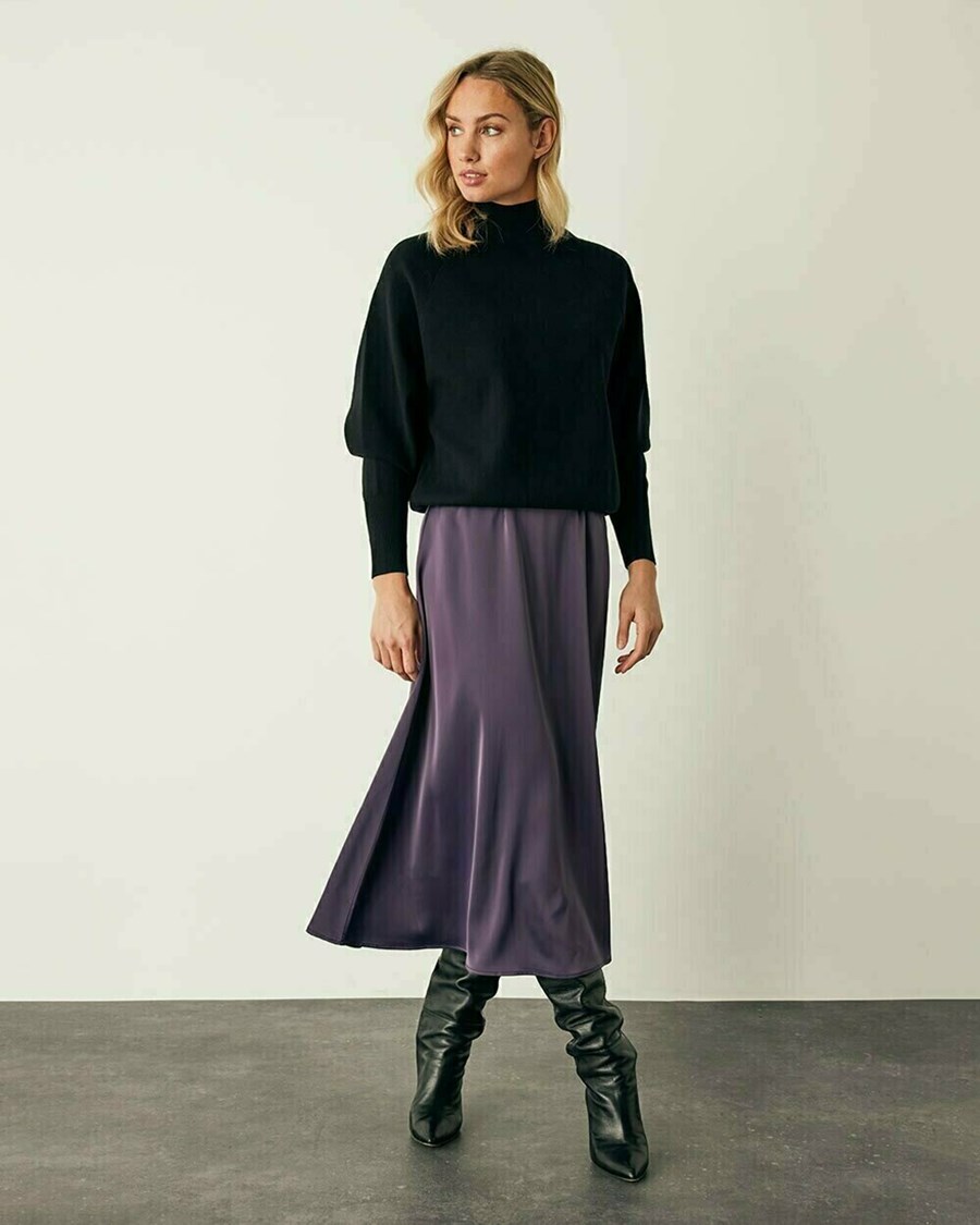 Mexx Trykotowy pullover puff sleeve Black Czarne | HBLWV4735