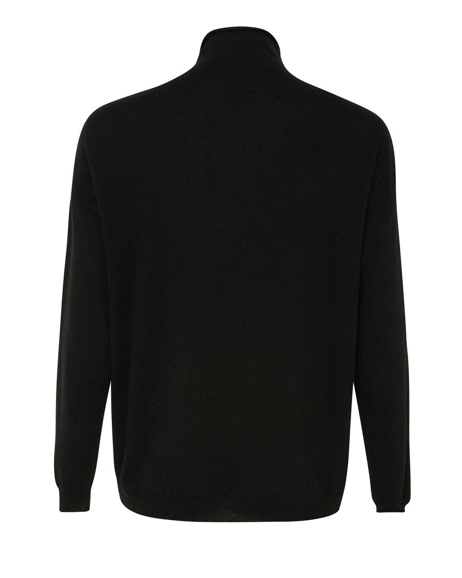 Mexx Turtle neck knitted pullover Black Czarne | QBAZJ6198