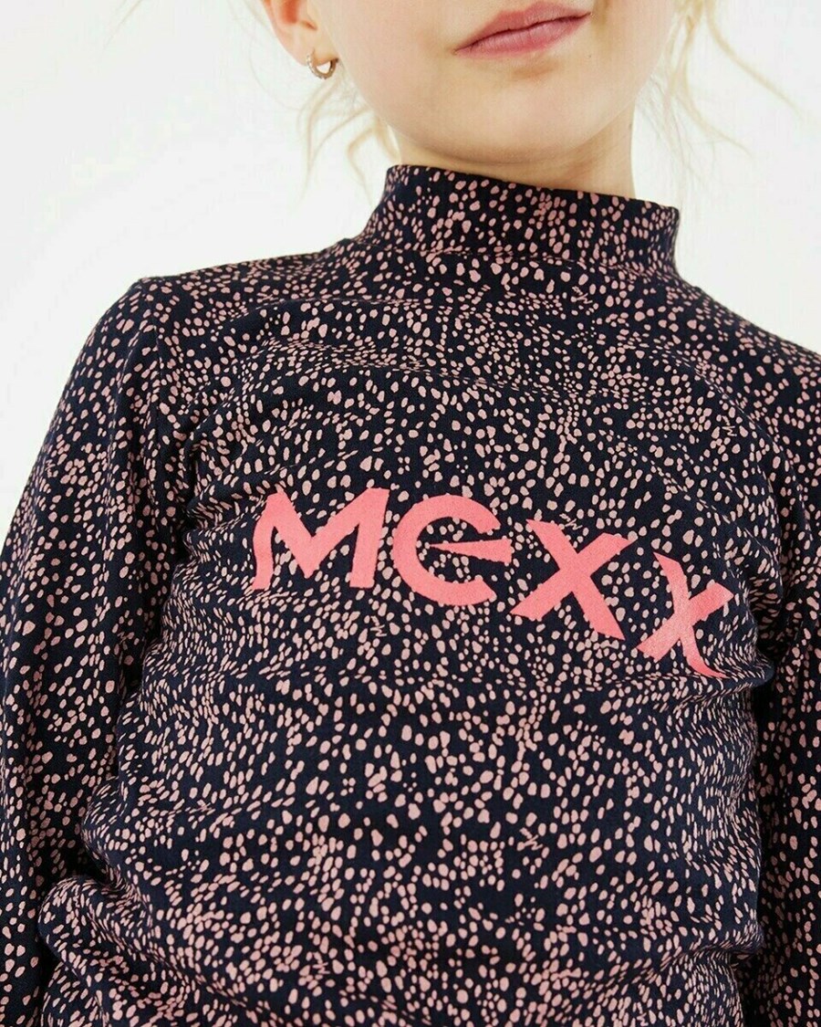Mexx Turtle neck top LS Navy Niebieskie | OZPUB0165