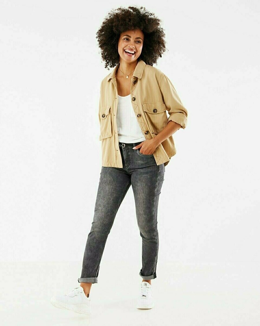 Mexx Twill jacket Dark Sand Beżowe | PTCJO9078