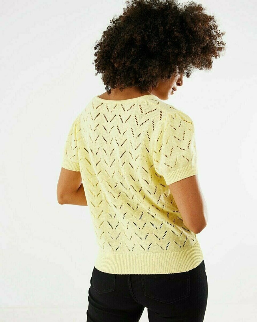 Mexx V-neck pullover Yellow Żółte | DGUVZ1546