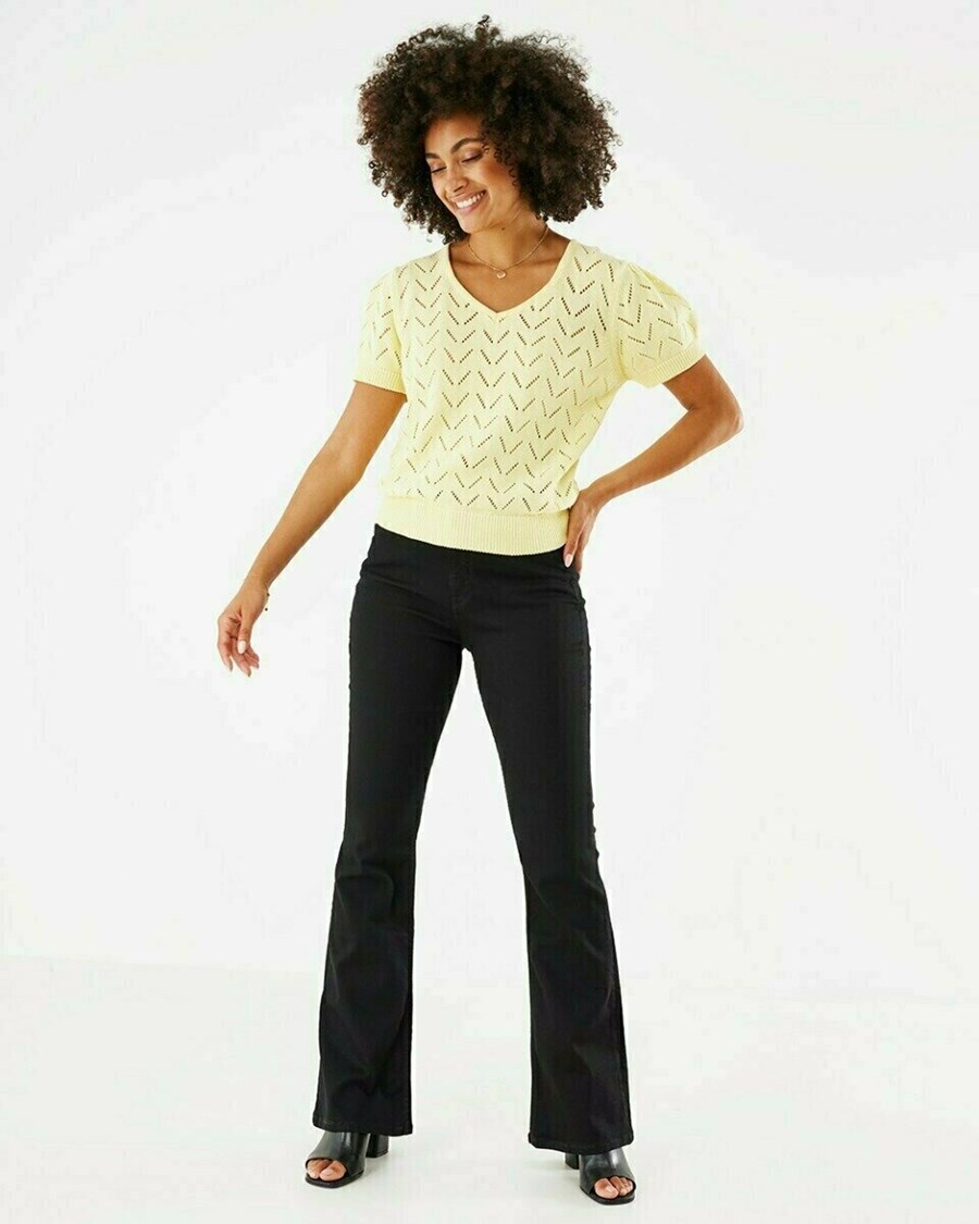 Mexx V-neck pullover Yellow Żółte | DGUVZ1546