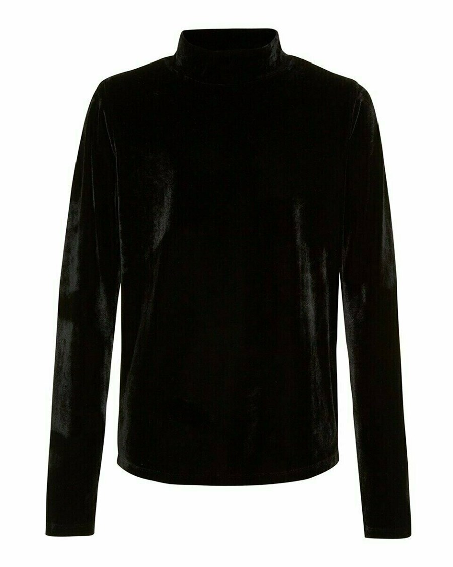 Mexx Velvet top Black Czarne | UBNAX4027