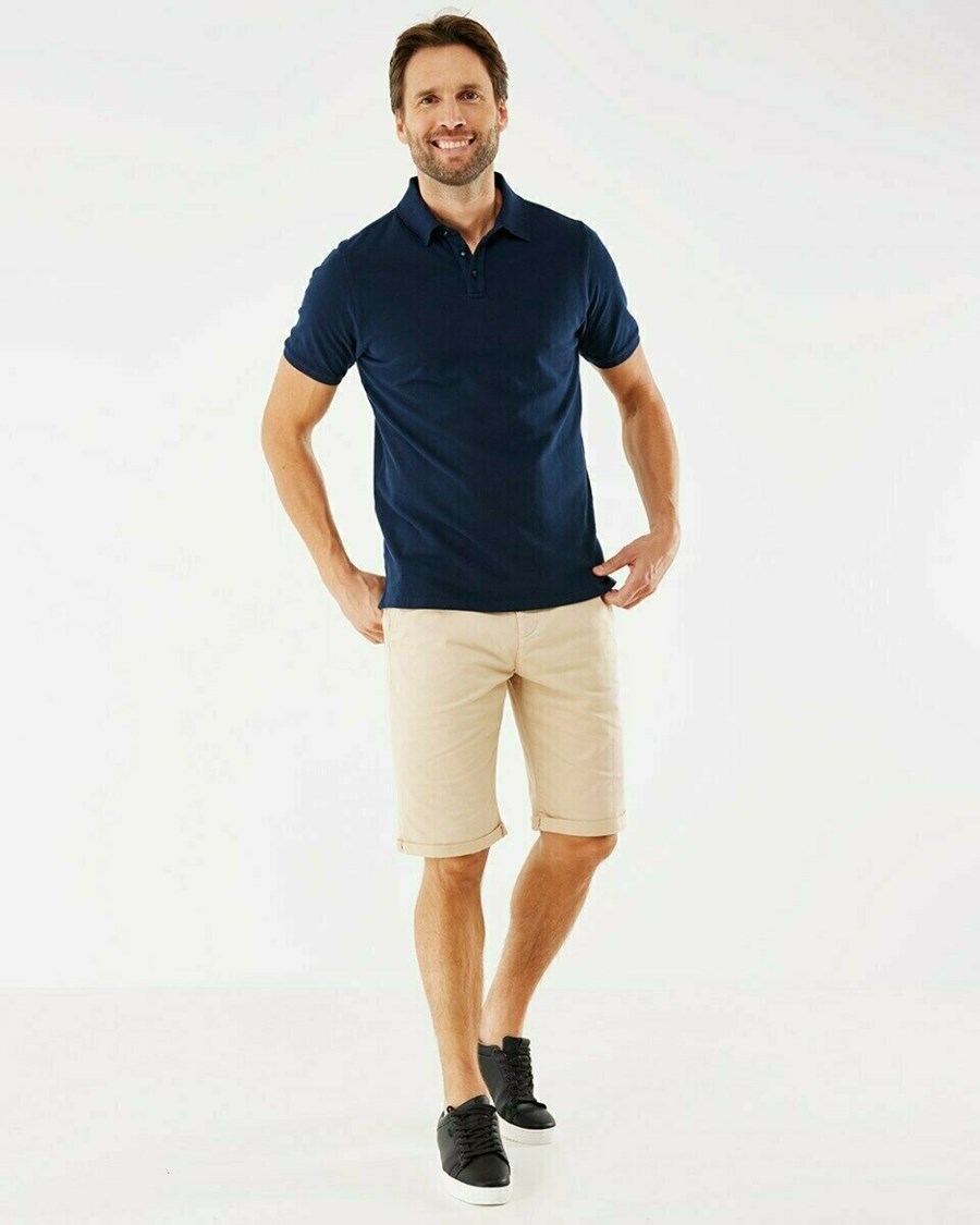 Mexx Washed polo Navy Niebieskie | GWIAB0632