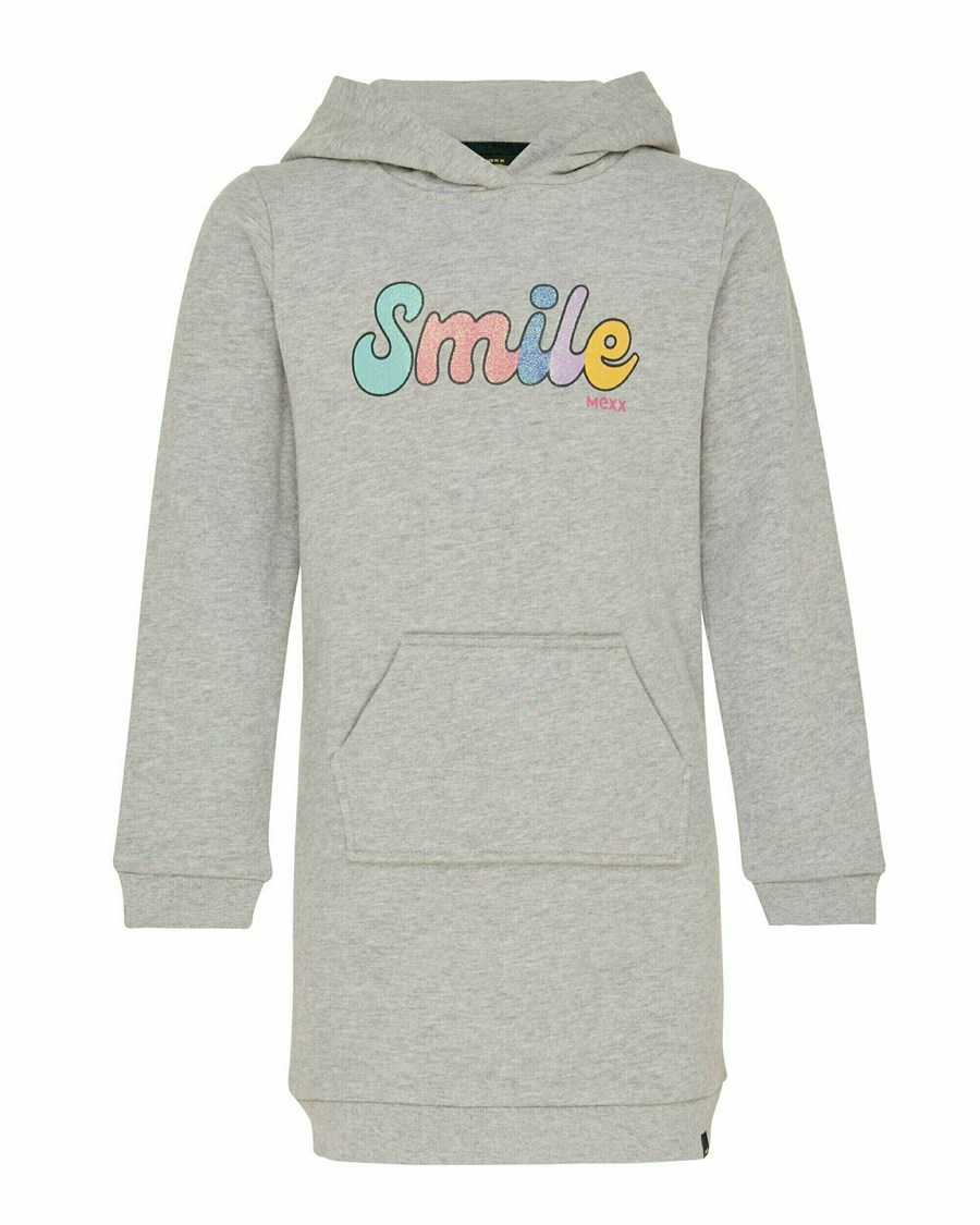 Mexx Zakapturzony sweat dress Grey Melee Szare | SKVFU9475