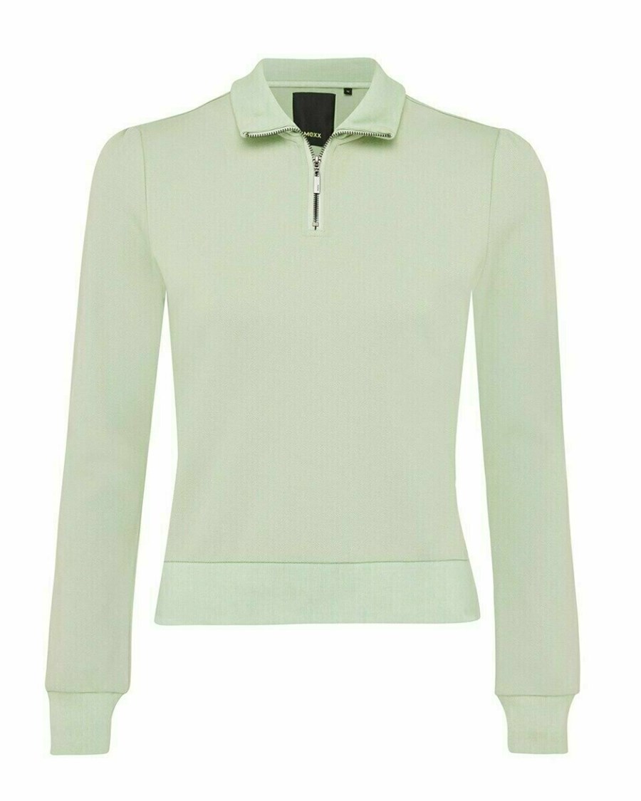 Mexx Zip collar sweat Mint Green Zielone | SZYPW5748