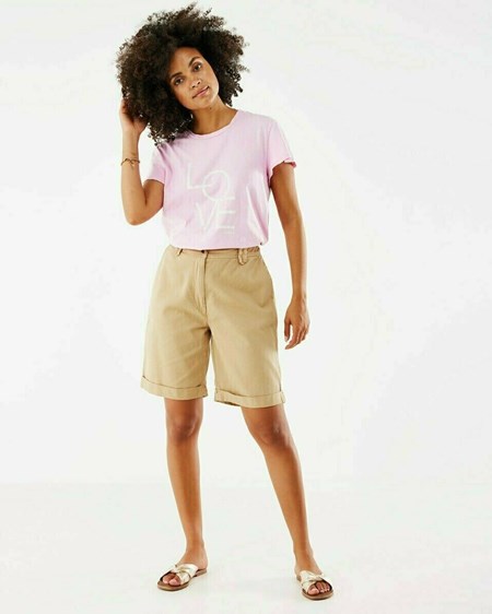 Mexx Bermuda with roll-up Dark Sand Beżowe | ZQVEA1583