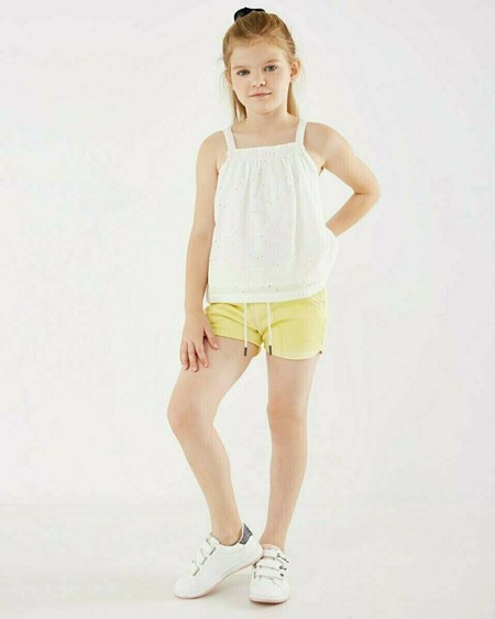 Mexx Broidery top Off white Białe | LXHSR3046