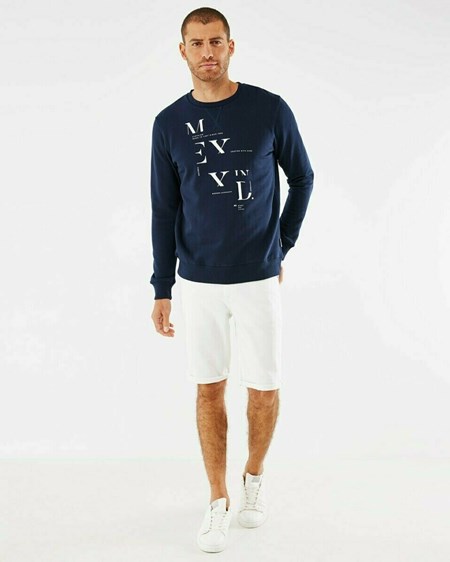 Mexx Crew neck sweatshirt Navy Niebieskie | IXOAY4163