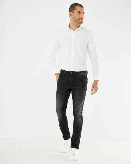 Mexx LOGAN Denim Jeans Black Used Czarne | GPZLK4795