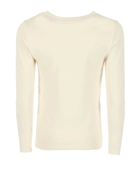 Mexx Long sleeve artwork t-shirt Off White Białe | TAZGK6408