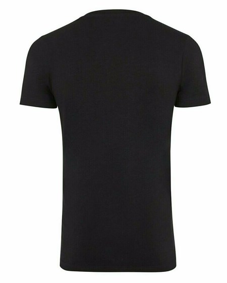Mexx Men T-Shirt V-Neck Rubber Patch Navy Niebieskie | JBCIN0523