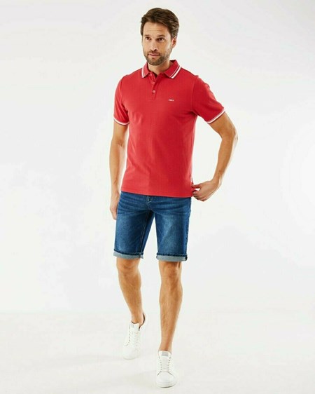 Mexx Pique polo Red Czerwone | CQTBZ4016