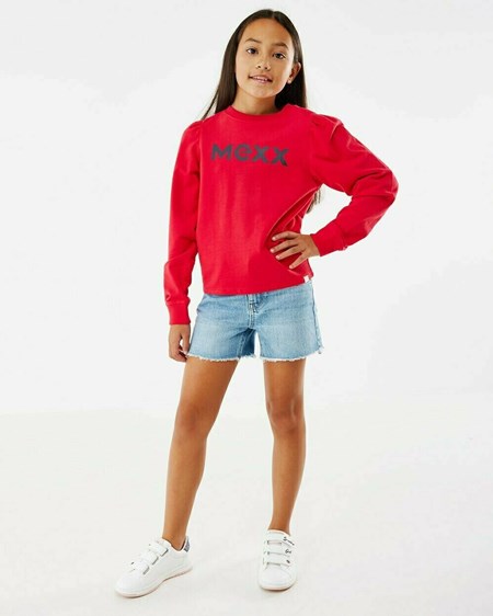 Mexx Puff sleeve sweater Red Czerwone | YWLXS1846