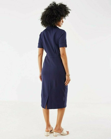 Mexx Punta blouse dress Navy Niebieskie | GJRAW6250