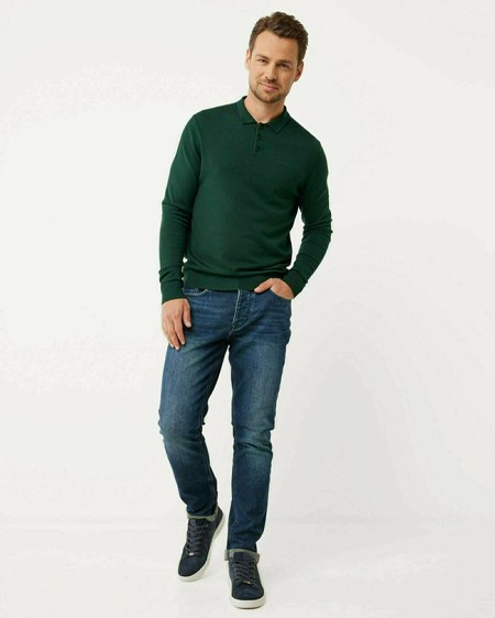 Mexx STEVE Mid waist/ Prosty leg jeans Dark Used Niebieskie | PMWLR8690