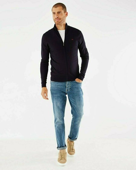 Mexx STEVE Mid waist/ Prosty leg jeans Medium Used Niebieskie | ZAIYL1704