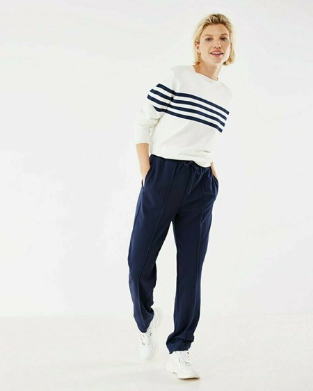 Mexx Stripe pullover Off white Białe | HRMVD9153